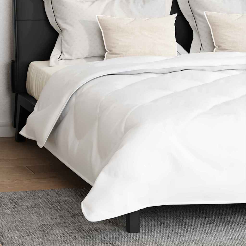 vidaXL Pilotă cu pernă 3 pcs Alb 240 x 220 cm Microfibră