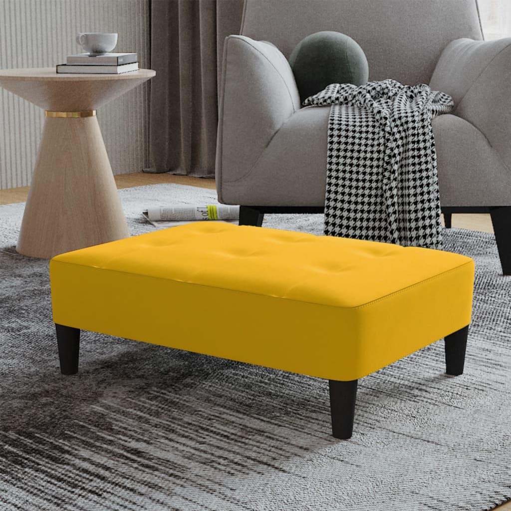 vidaXL Taburet, galben, 78x56x32 cm, catifea vidaXL Taburet, galben, 78x56x32 cm, catifea