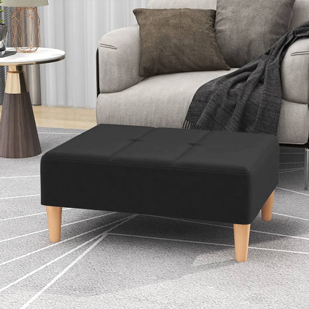 vidaXL Taburet, negru, 78x56x32 cm, material textil vidaXL Taburet, negru, 78x56x32 cm, material textil
