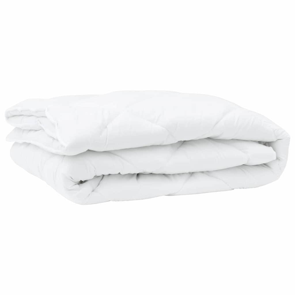 vidaXL Duvet pentru toate sezoanele cu pernă 3 pcs Alb Microfibră