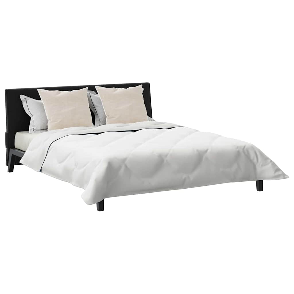 vidaXL Duvet cu perne cu pernă 3 pcs Alb Microfibră și Pene de Rață