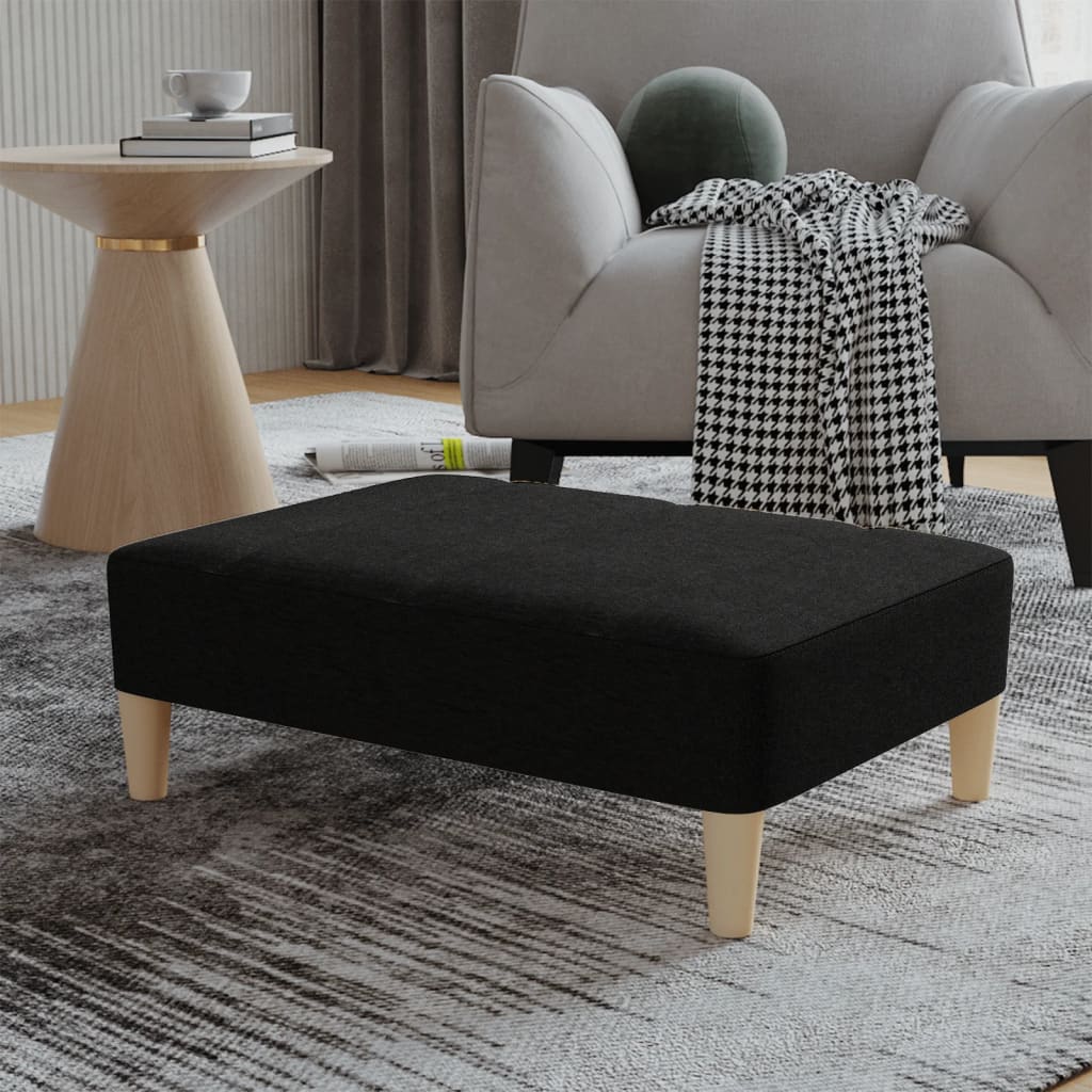 vidaXL Taburet, negru, 78x56x32 cm, material textil vidaXL Taburet, negru, 78x56x32 cm, material textil