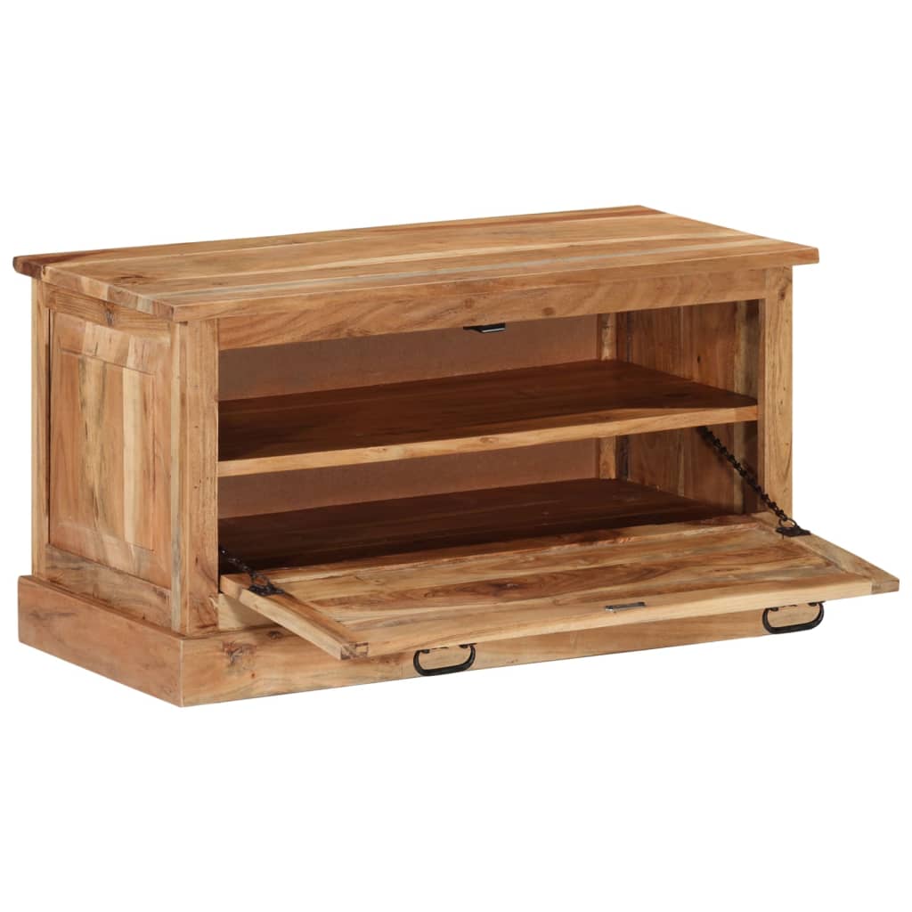 vidaXL Bancă de depozitare pantofi, 85x40x45 cm, lemn masiv de acacia