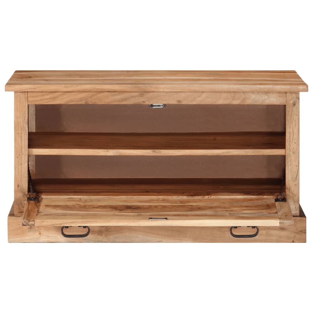vidaXL Bancă de depozitare pantofi, 85x40x45 cm, lemn masiv de acacia