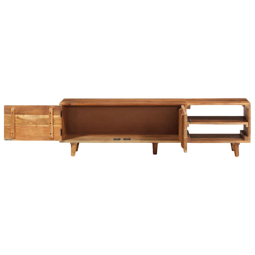 vidaXL Comodă TV, lemn masiv acacia cu finisaj tip miere, 140x30x40 cm