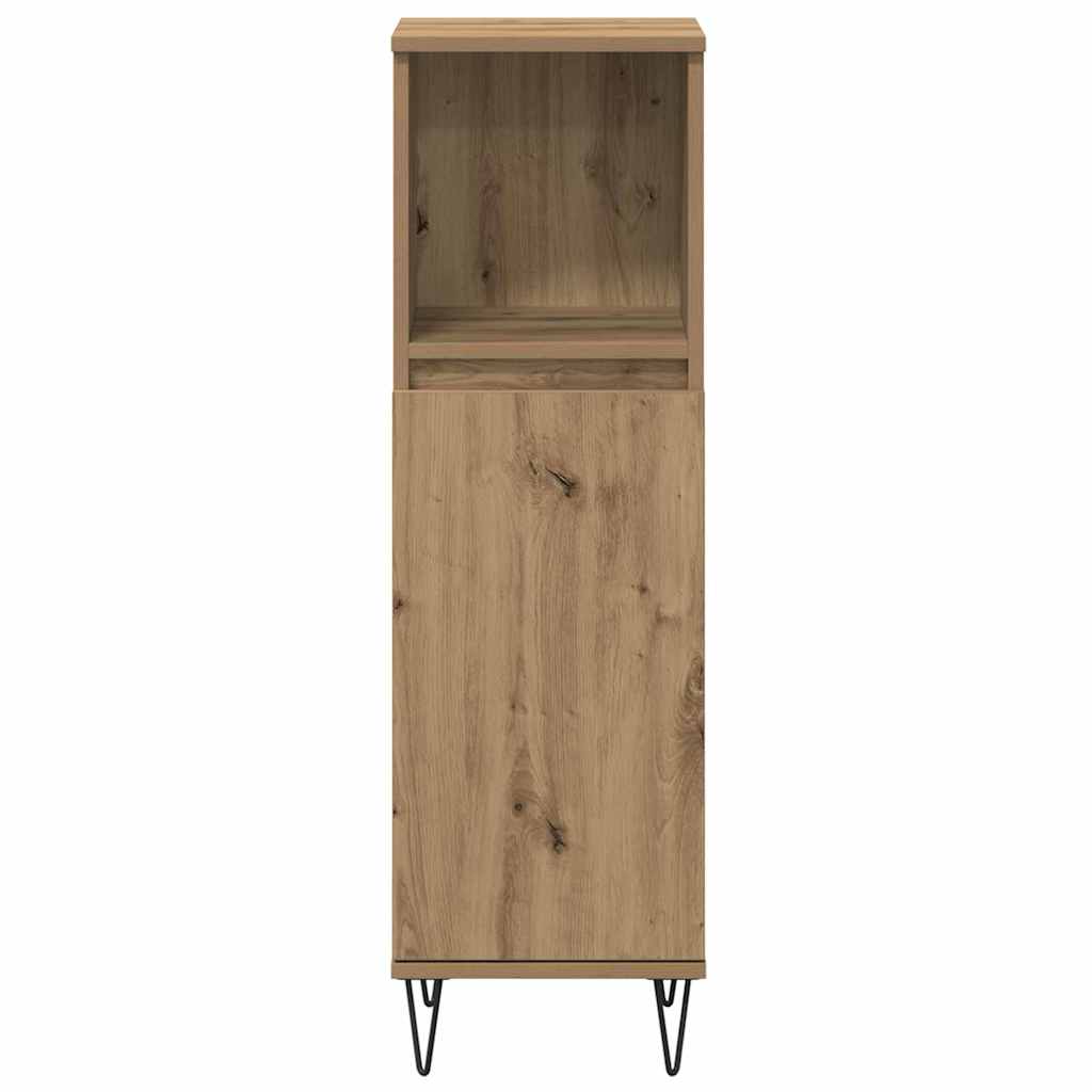 vidaXL Set Mobilier Baie 3 pcs Stejar Artizanal 30 x 30 x 180 cm vidaXL Set Mobilier Baie 3 pcs Stejar Artizanal 30 x 30 x 180 cm