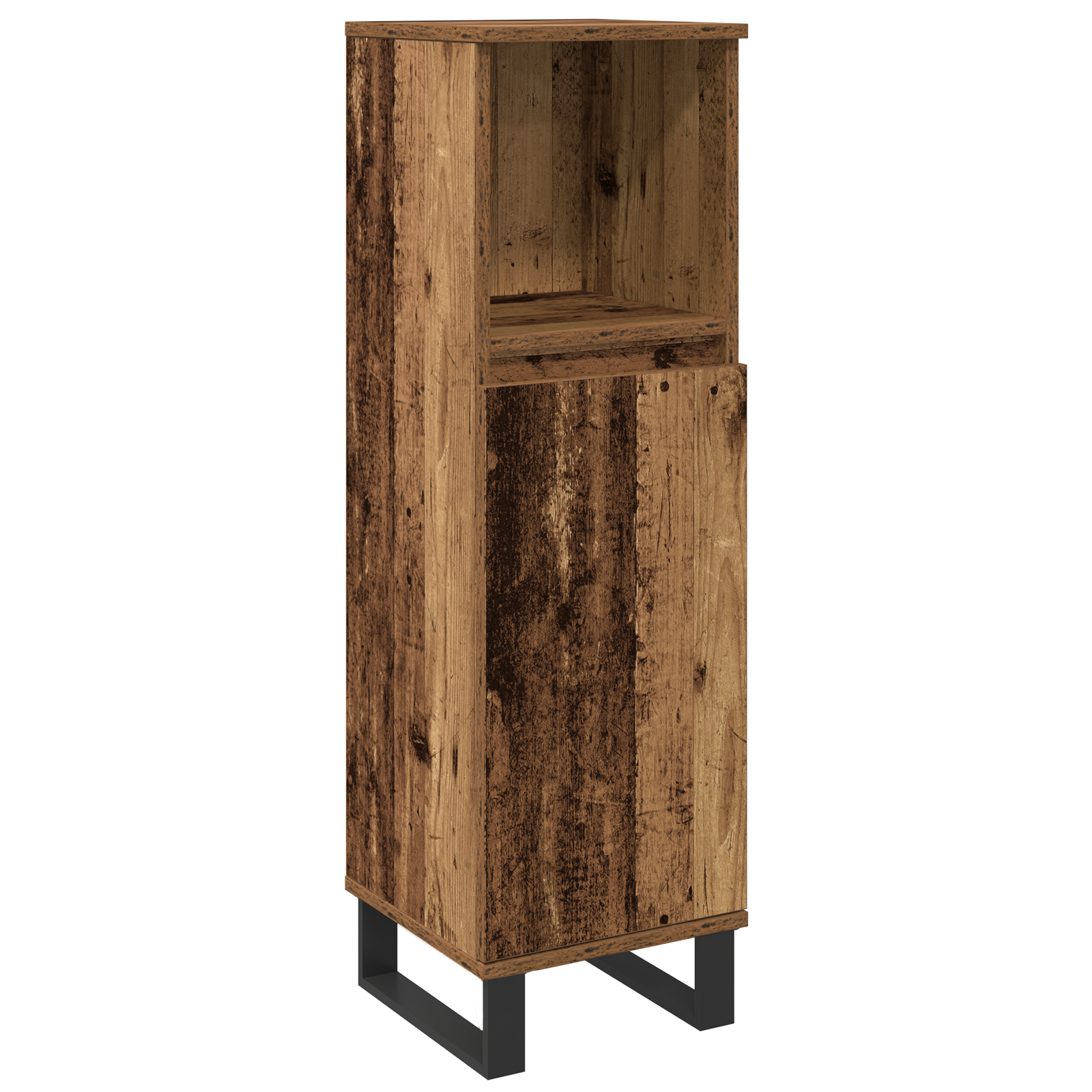 vidaXL Set de mobilier pentru baie cu ușă 3 pcs Maro 30 x 30 x 180 cm vidaXL Set de mobilier pentru baie cu ușă 3 pcs Maro 30 x 30 x 180 cm