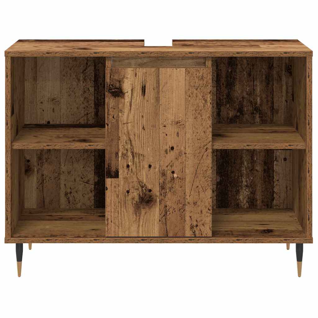 vidaXL Set de mobilier pentru baie 3 pcs Lemn Vechi Lemn compozit