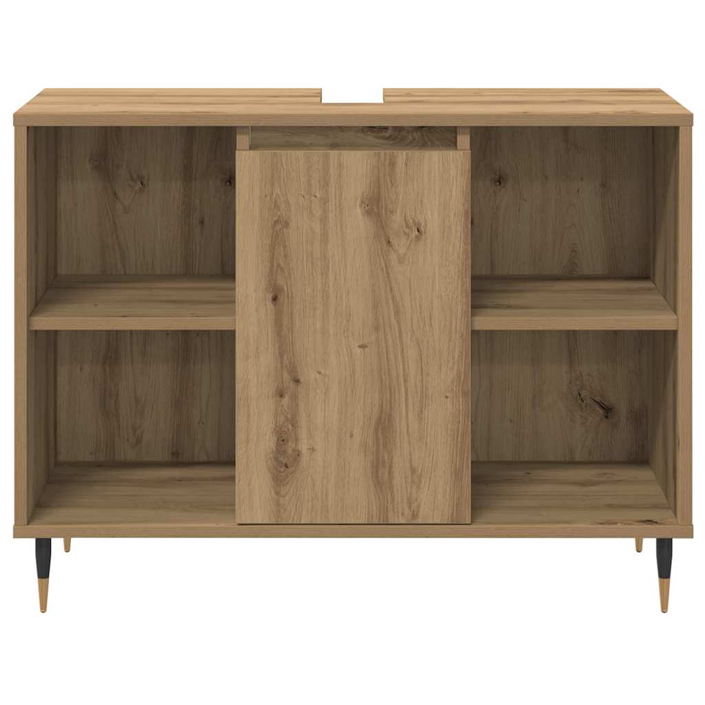 vidaXL Set de Mobilier pentru Baie cu ușă 3 pcs Stejar Artizanal vidaXL Set de Mobilier pentru Baie cu ușă 3 pcs Stejar Artizanal