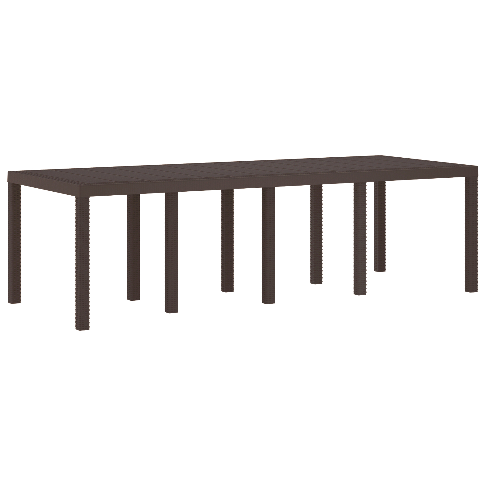 Masă de Grădină vidaXL Maro 250x100x73 cm Poly Rattan Masă de Grădină vidaXL Maro 250x100x73 cm Poly Rattan