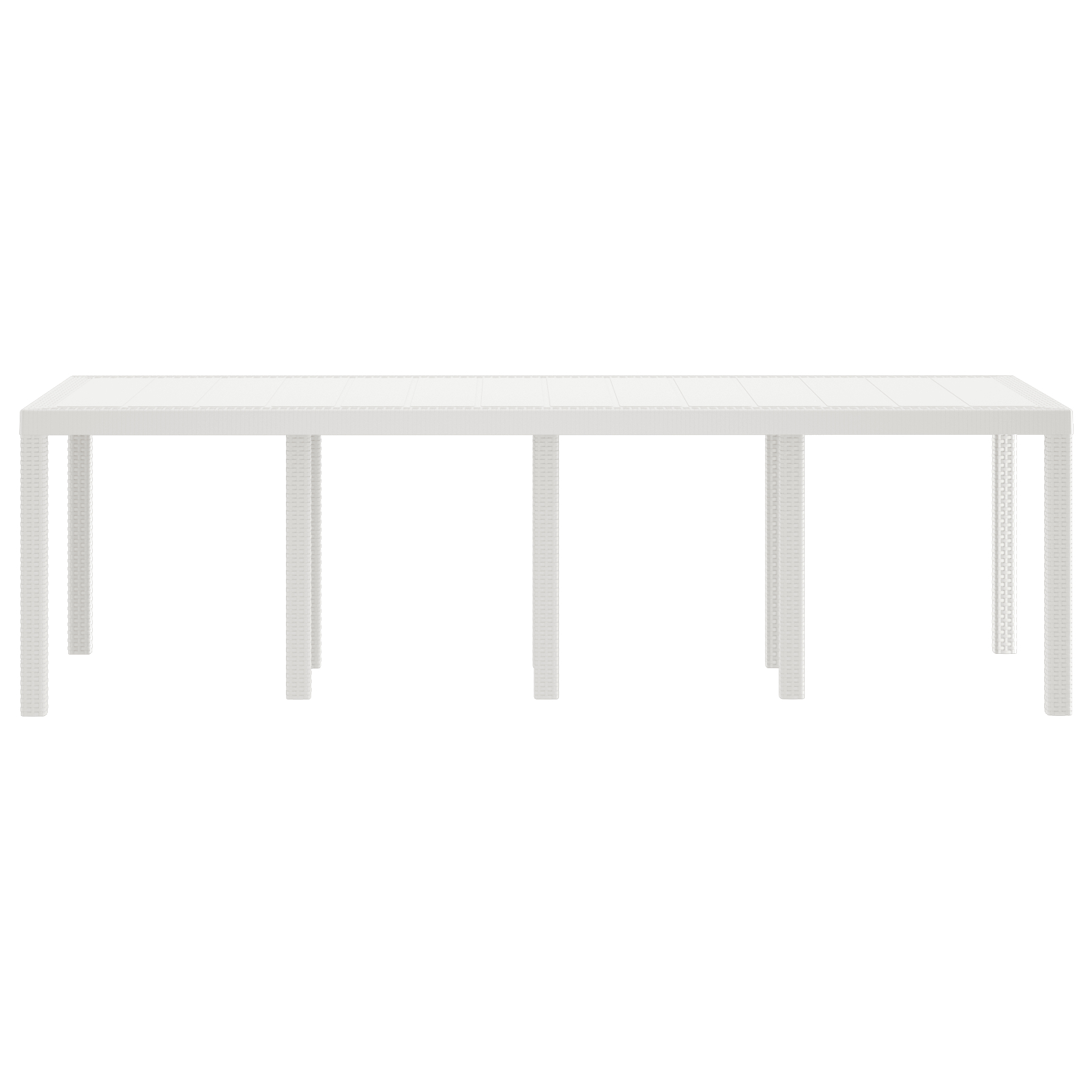 Masă de Grădină vidaXL Alb 250x100x73 cm Poli Rattan Masă de Grădină vidaXL Alb 250x100x73 cm Poli Rattan
