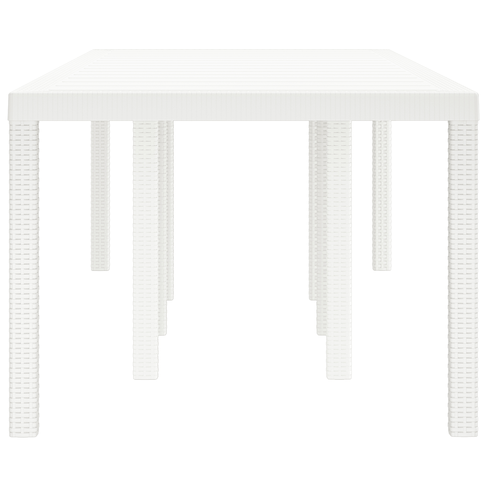 Masă de Grădină vidaXL Alb 250x100x73 cm Poli Rattan Masă de Grădină vidaXL Alb 250x100x73 cm Poli Rattan