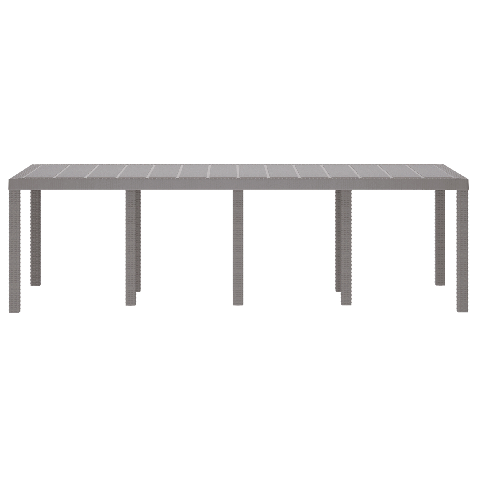 Masă de grădină vidaXL gri deschis 250x100x73 cm Poly Rattan Masă de grădină vidaXL gri deschis 250x100x73 cm Poly Rattan