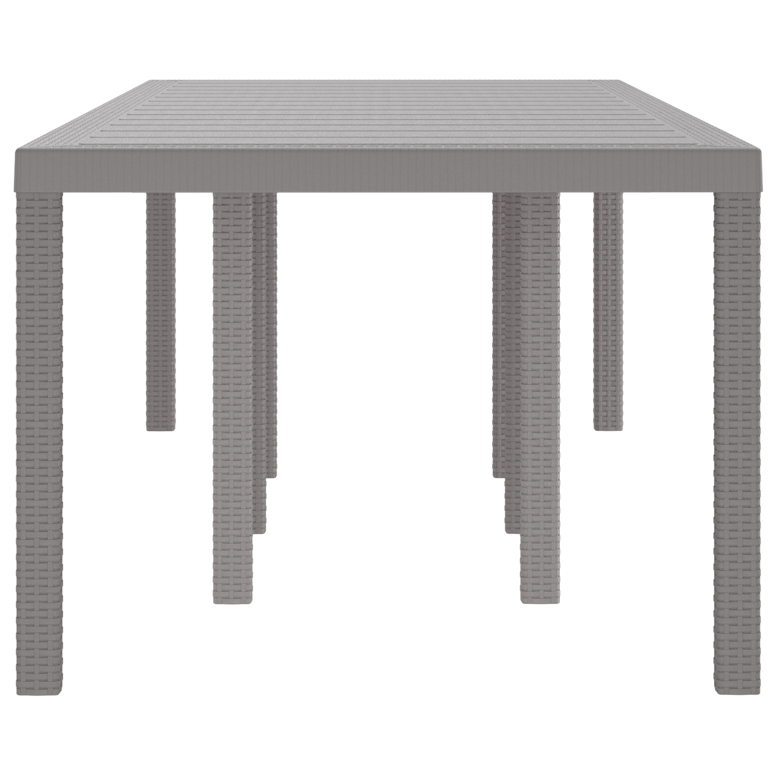 Masă de grădină vidaXL gri deschis 250x100x73 cm Poly Rattan Masă de grădină vidaXL gri deschis 250x100x73 cm Poly Rattan