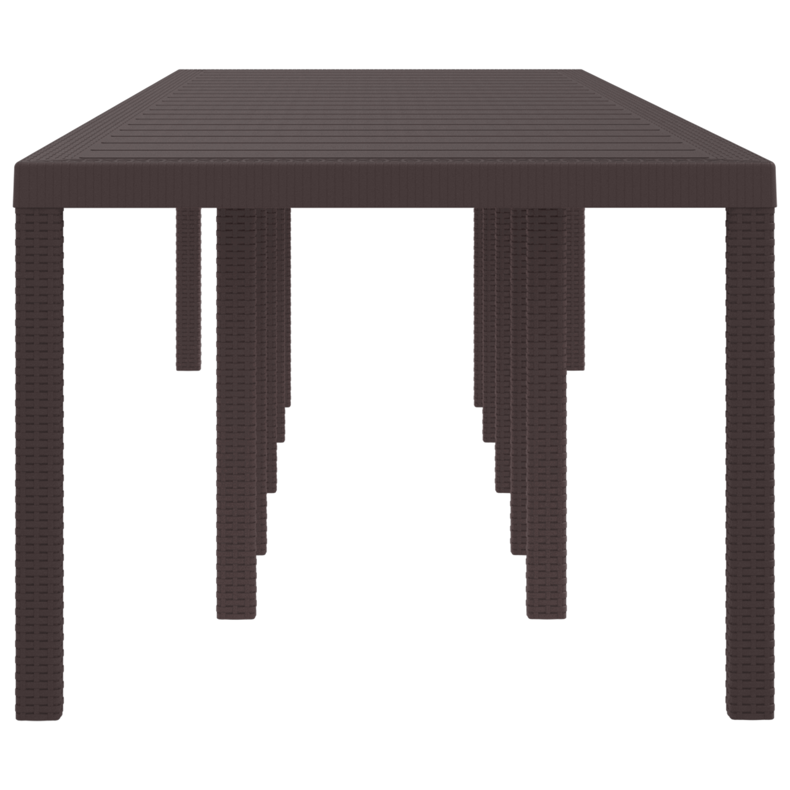 Masă de grădină vidaXL maro 350x100x73 cm din poli ratan Masă de grădină vidaXL maro 350x100x73 cm din poli ratan