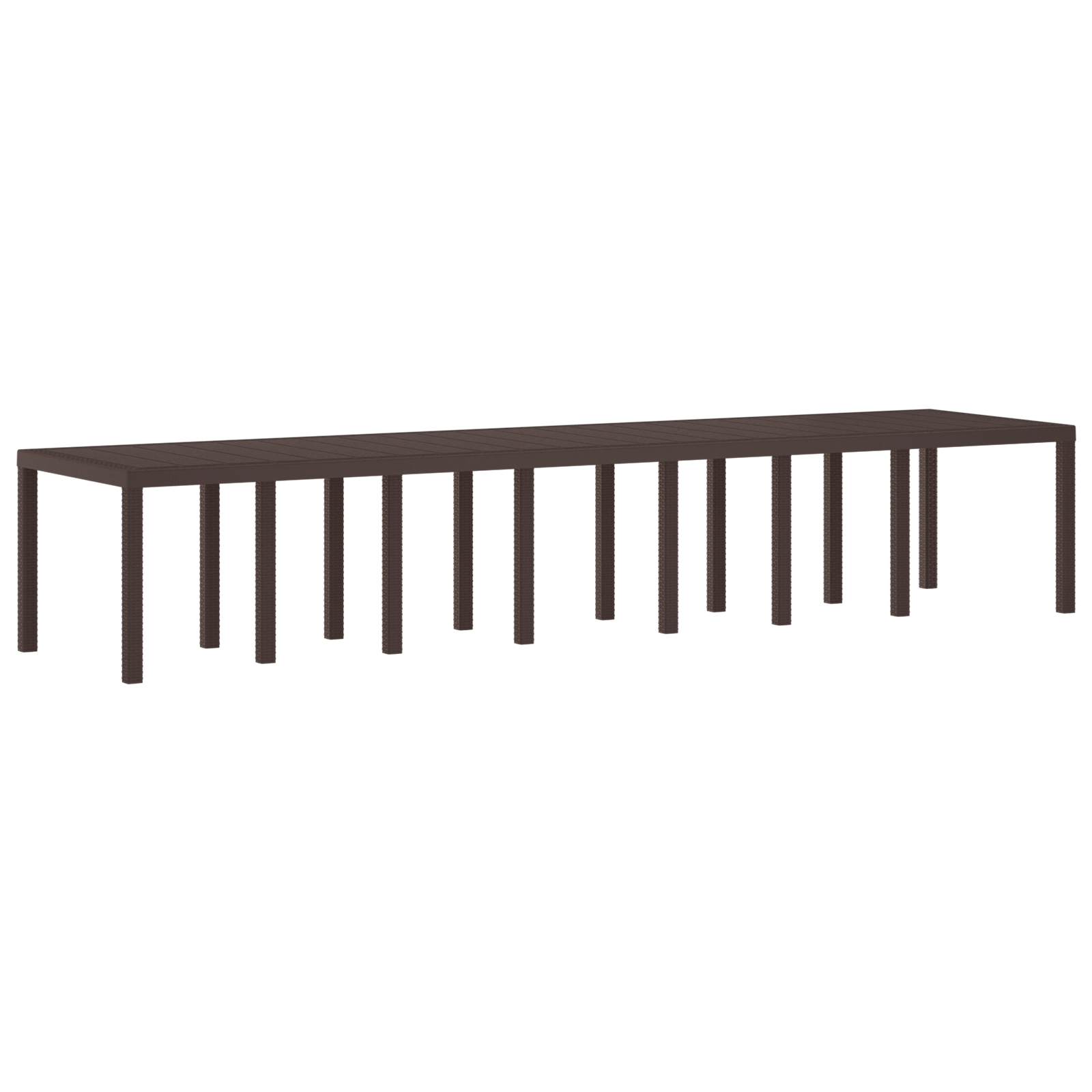 Masă de grădină vidaXL Maro 400x100x73 cm Poly Rattan Masă de grădină vidaXL Maro 400x100x73 cm Poly Rattan