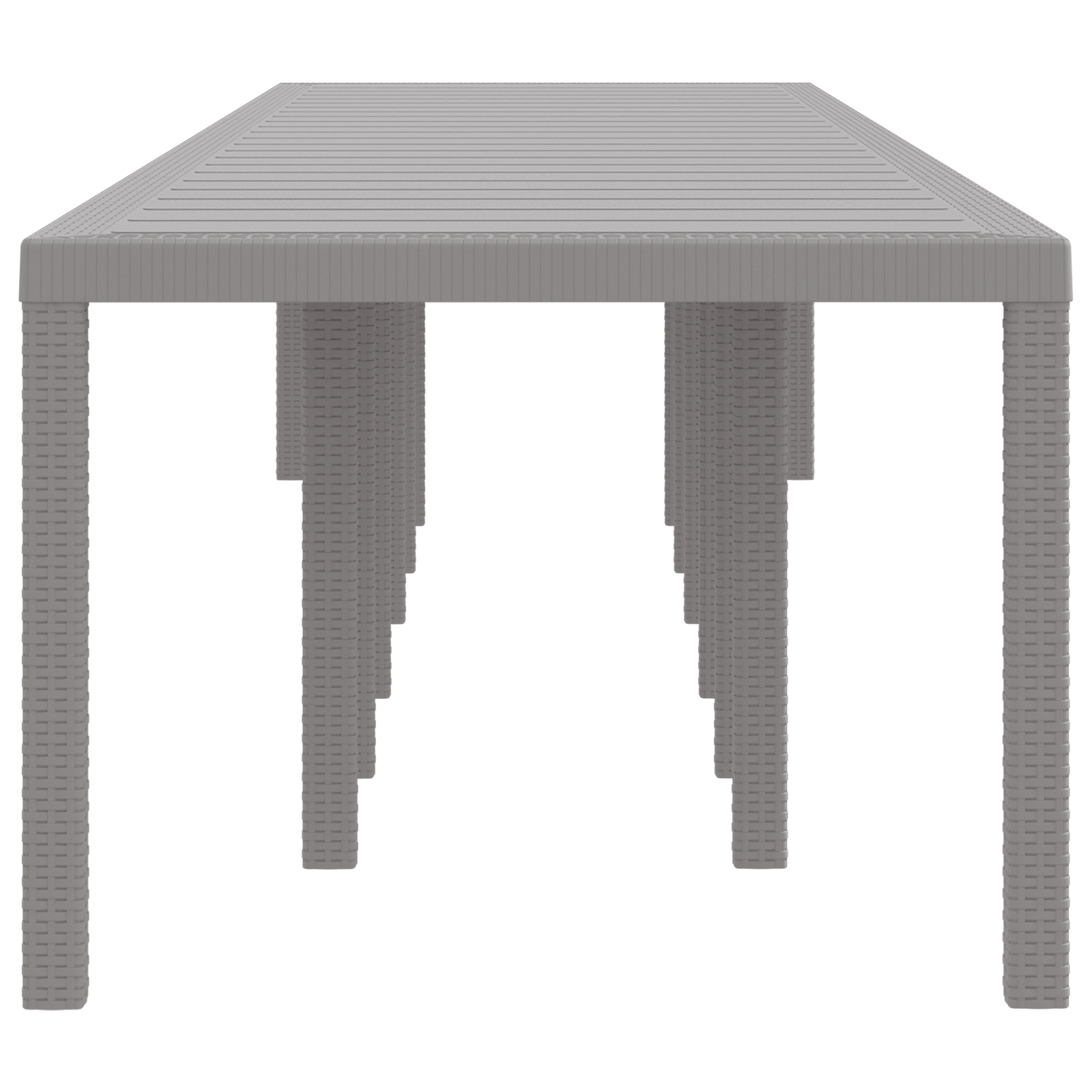 vidaXL Masă de grădină pentru dining Gri deschis 400 x 100 x 73 cm