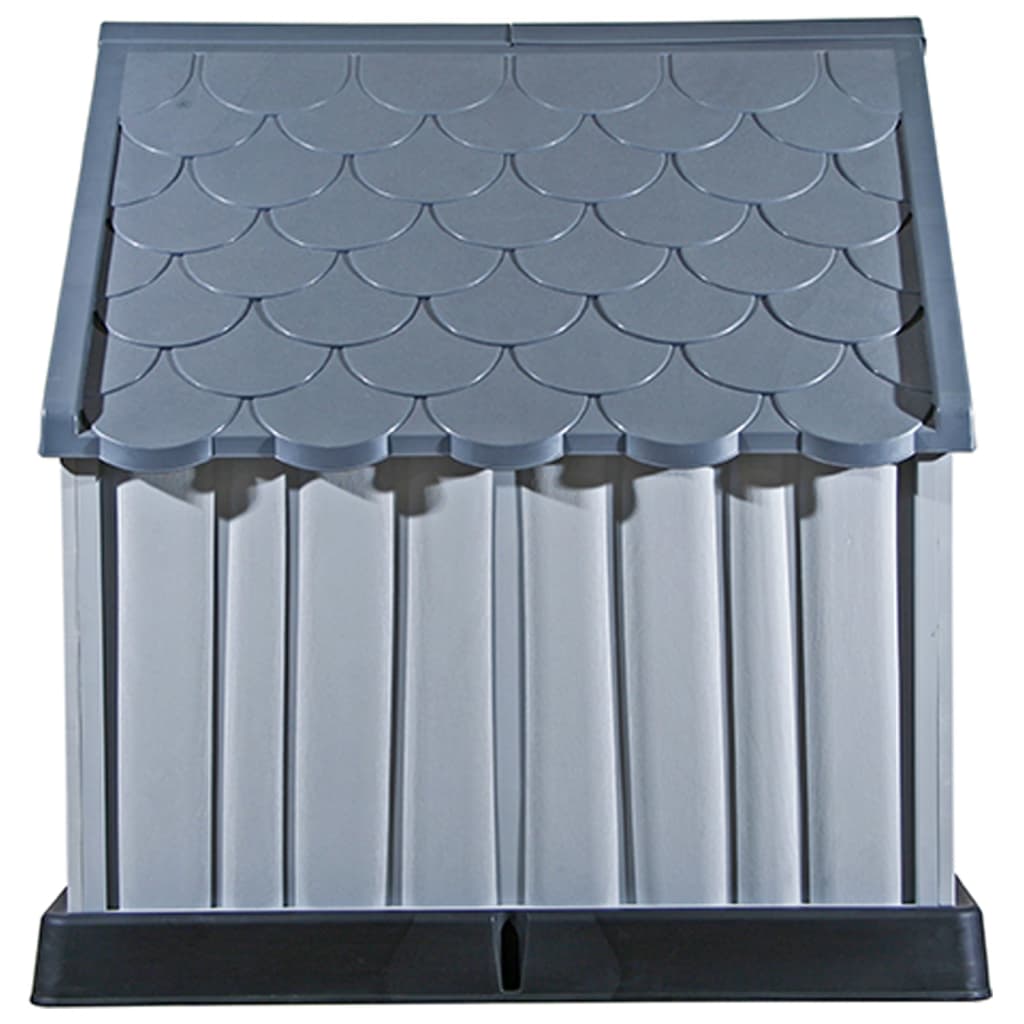 vidaXL Cușcă pentru câini, gri, 92x87x91 cm, plastic