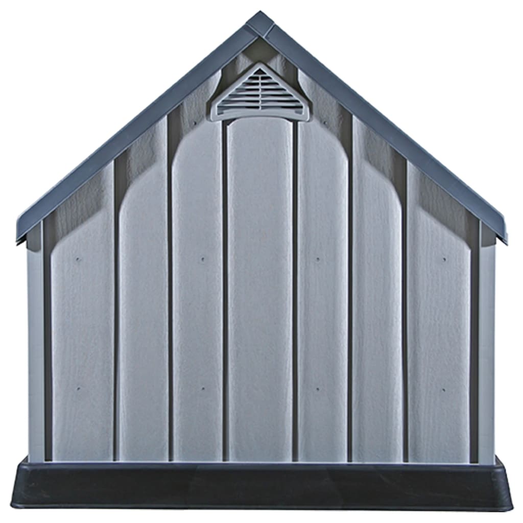 vidaXL Cușcă pentru câini, gri, 92x87x91 cm, plastic