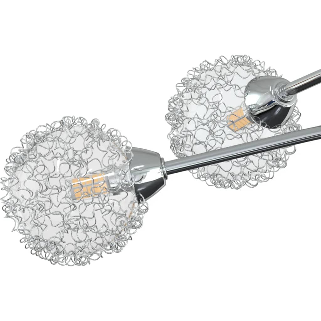 vidaXL Plafonieră cu abajururi din plasă de sârmă, 5 becuri LED G9 vidaXL Plafonieră cu abajururi din plasă de sârmă, 5 becuri LED G9