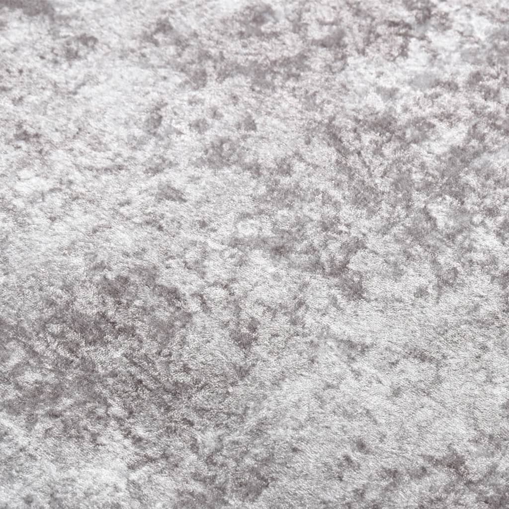 vidaXL Covor lavabil, gri, 120x180 cm, antiderapant