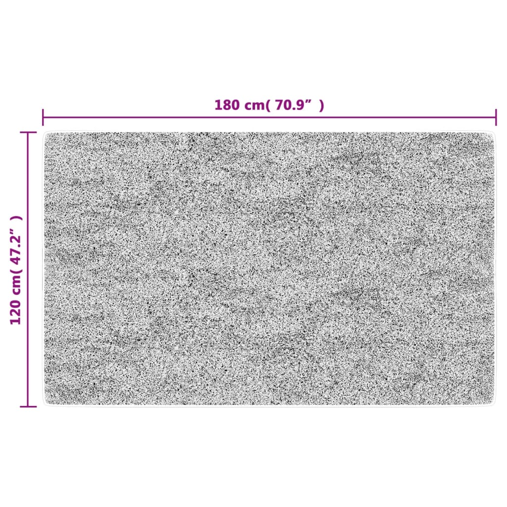 vidaXL Covor lavabil, gri, 120x180 cm, antiderapant