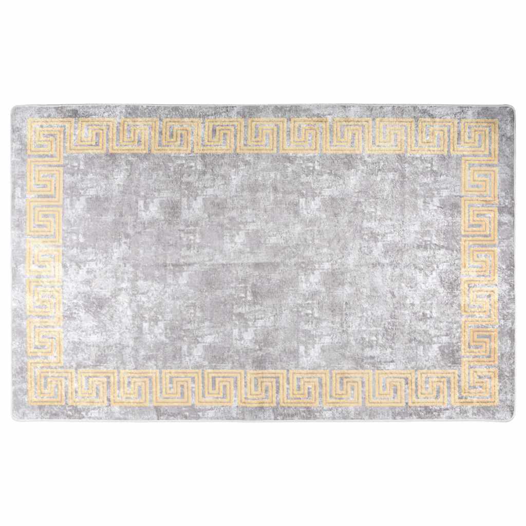 vidaXL Covor lavabil, gri, 160x230 cm, antiderapant