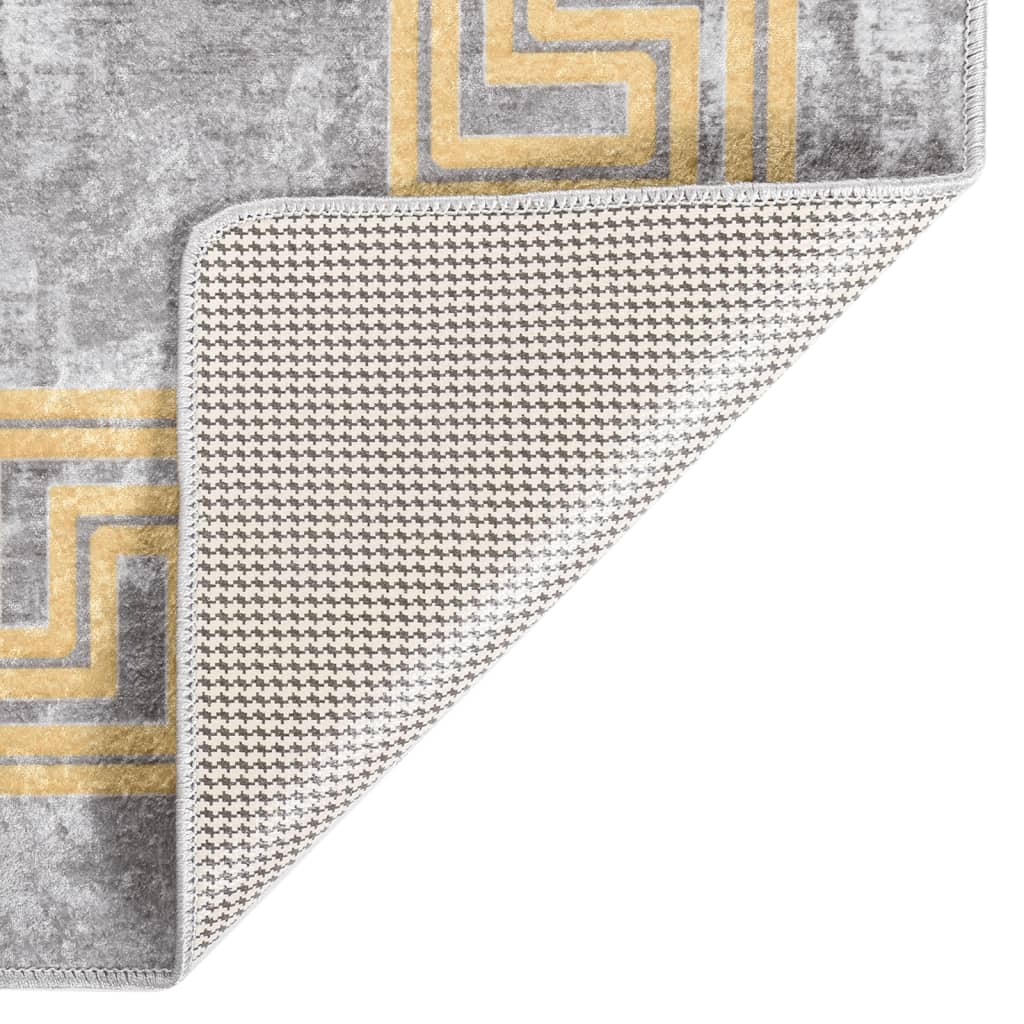 vidaXL Covor lavabil, gri, 190x300 cm, antiderapant vidaXL Covor lavabil, gri, 190x300 cm, antiderapant