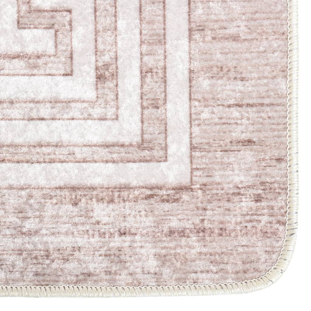 vidaXL Covor lavabil, bej, 80x150 cm, antiderapant