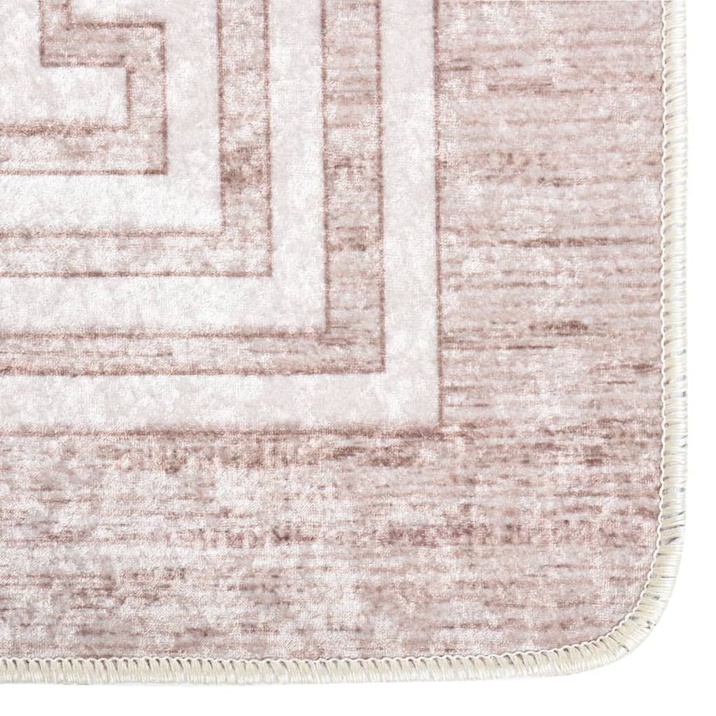 vidaXL Covor lavabil, bej, 190x300 cm, antiderapant