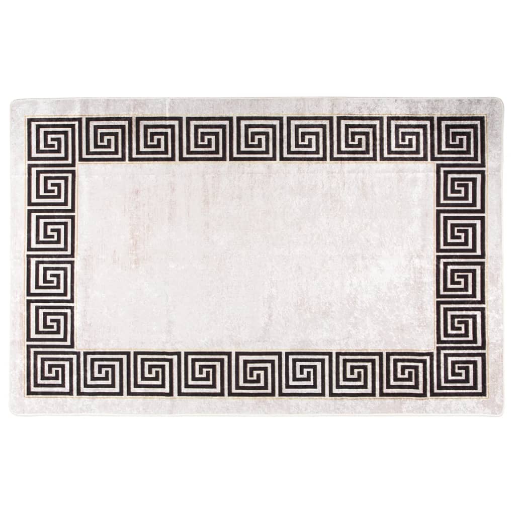 vidaXL Covor lavabil, bej deschis, 160x230 cm, antiderapant