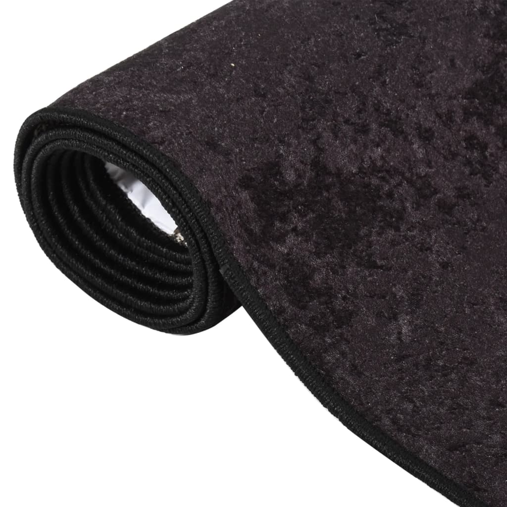 vidaXL Covor lavabil, antracit, 80x300 cm, antiderapant