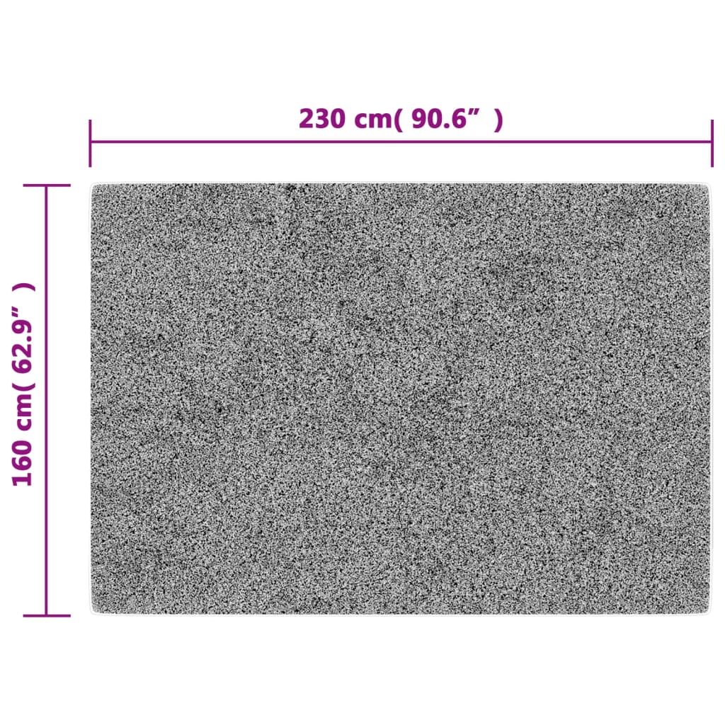 vidaXL Covor lavabil, antracit, 160x230 cm, antiderapant