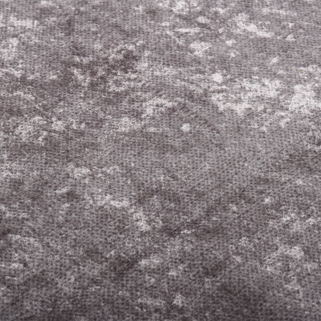 vidaXL Covor lavabil, gri, 80x300 cm, antiderapant
