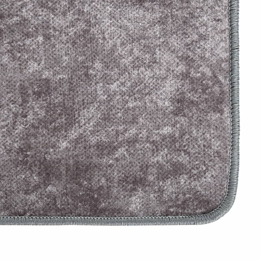 vidaXL Covor lavabil, gri, 190x300 cm, antiderapant vidaXL Covor lavabil, gri, 190x300 cm, antiderapant