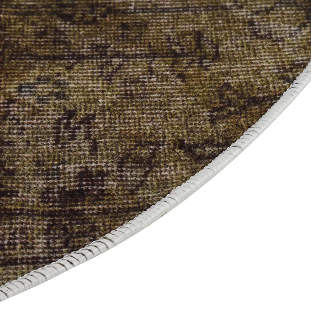 vidaXL Covor lavabil, mozaic multicolor, φ120 cm, antiderapant vidaXL Covor lavabil, mozaic multicolor, φ120 cm, antiderapant