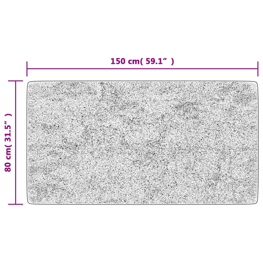 vidaXL Covor lavabil, multicolor, 80x150 cm, antiderapant