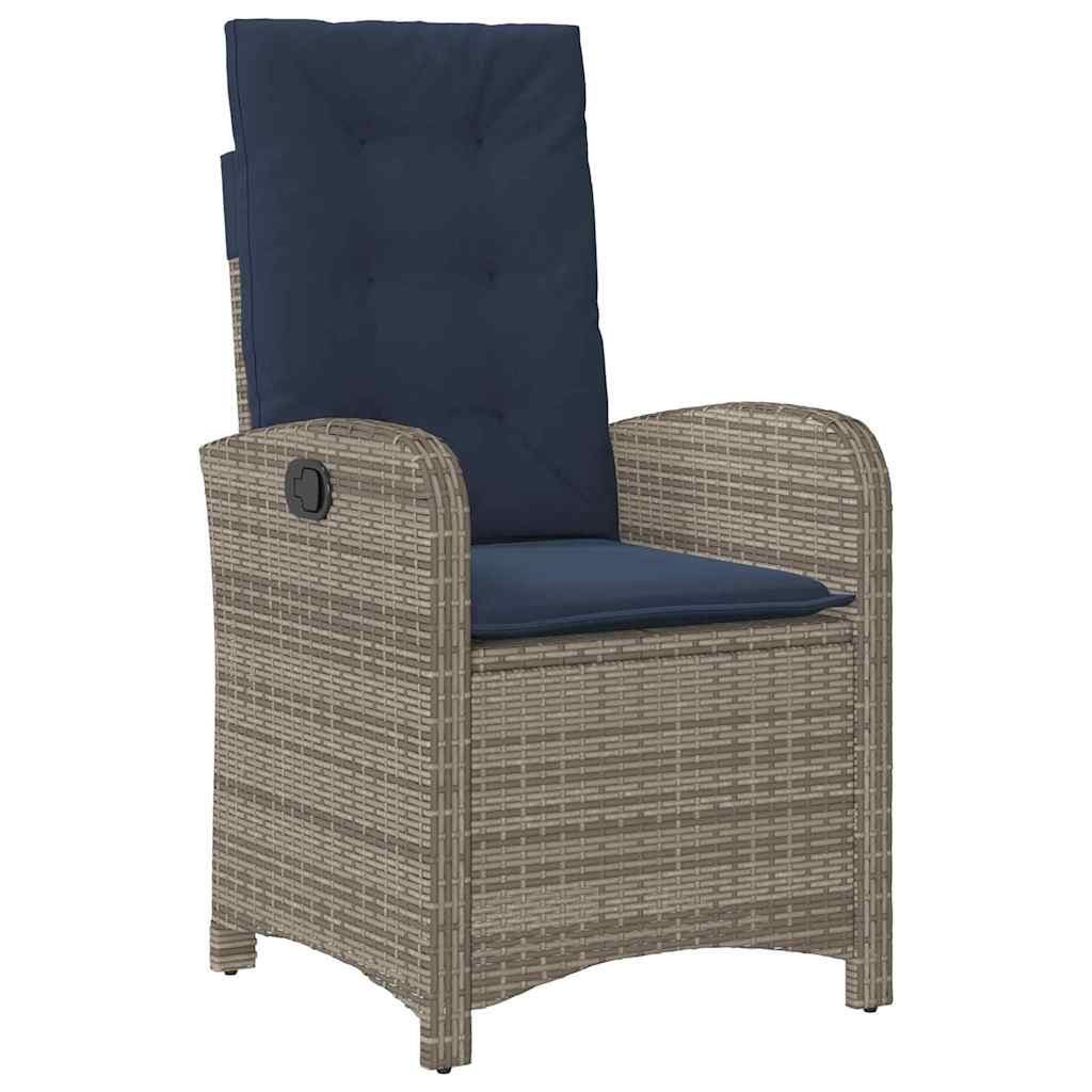 vidaXL Set de dining pentru grădină , 7 piese, din rattan polietilenic gri. vidaXL Set de dining pentru grădină , 7 piese, din rattan polietilenic gri.