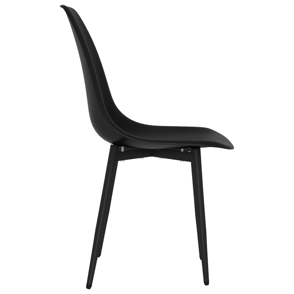 vidaXL Scaune de bucătărie, 4 buc., negru, PP vidaXL Scaune de bucătărie, 4 buc., negru, PP