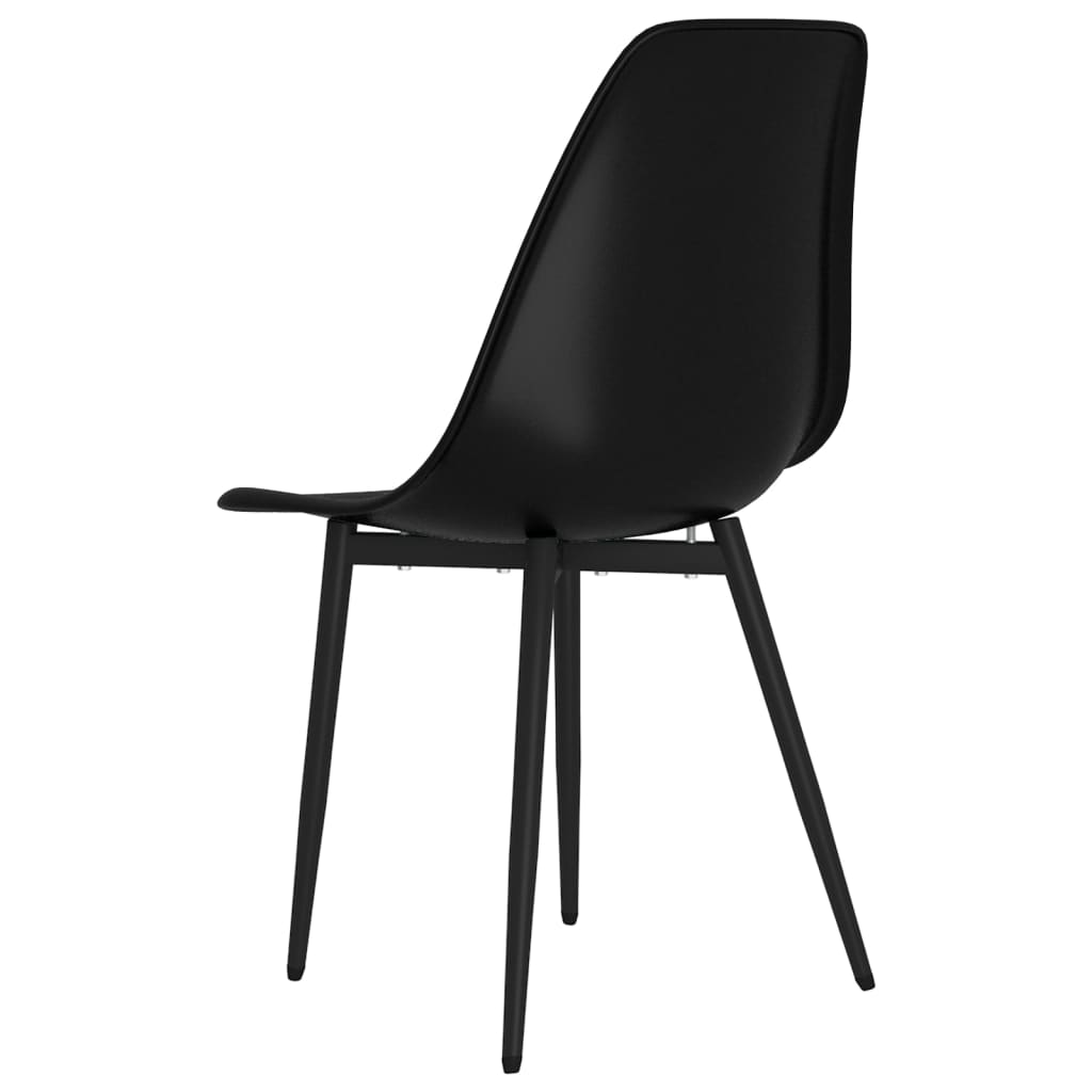 vidaXL Scaune de bucătărie, 4 buc., negru, PP vidaXL Scaune de bucătărie, 4 buc., negru, PP