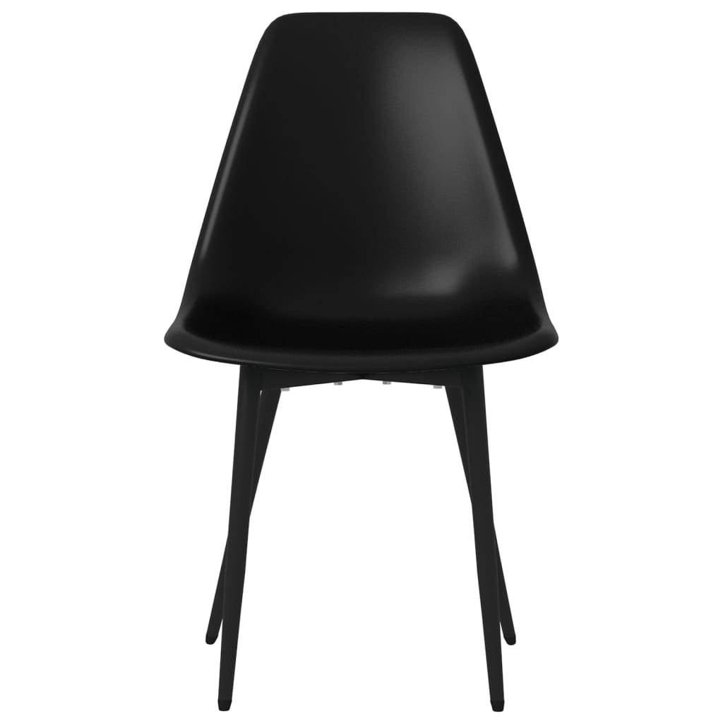 vidaXL Scaune de bucătărie, 4 buc., negru, PP vidaXL Scaune de bucătărie, 4 buc., negru, PP
