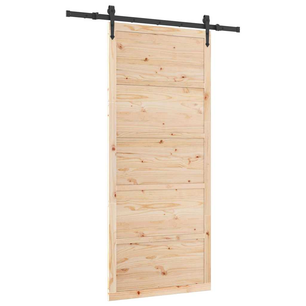 vidaXL Ușă glisantă Maro 80 x 208 cm Lemn masiv de pin vidaXL Ușă glisantă Maro 80 x 208 cm Lemn masiv de pin