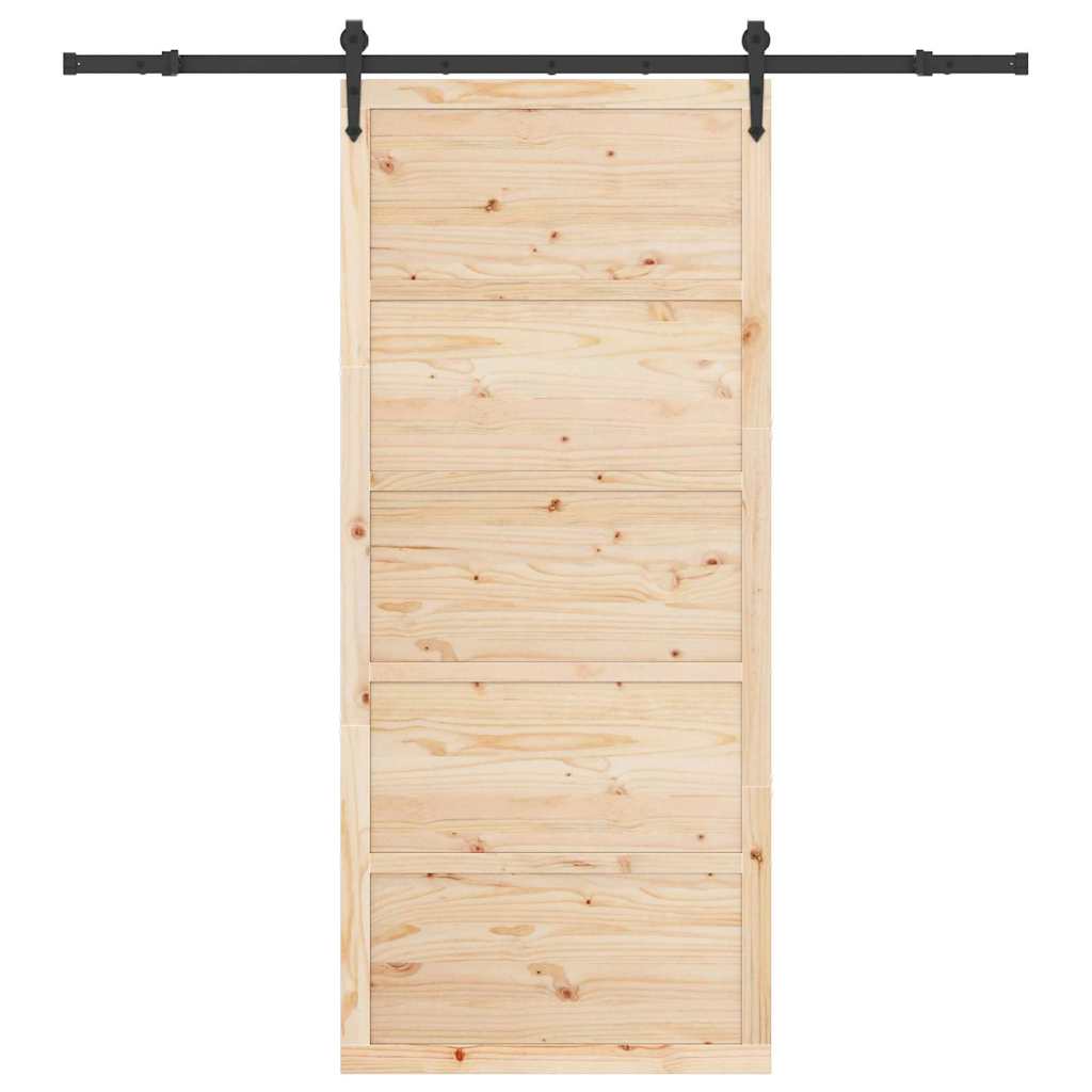 vidaXL Ușă glisantă Maro 100 x 208 cm Lemn masiv de pin vidaXL Ușă glisantă Maro 100 x 208 cm Lemn masiv de pin