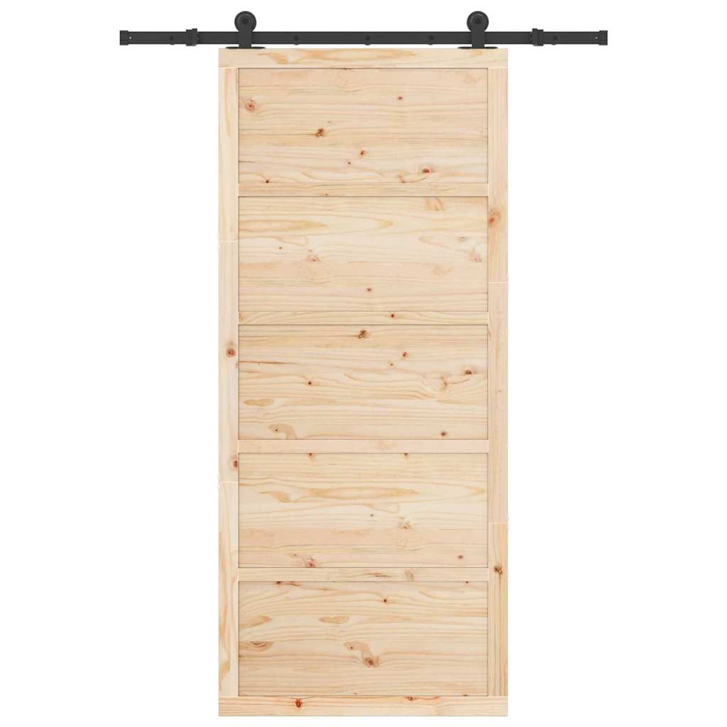 vidaXL Ușă glisantă Maro 80 x 208 cm Lemn masiv de pin vidaXL Ușă glisantă Maro 80 x 208 cm Lemn masiv de pin
