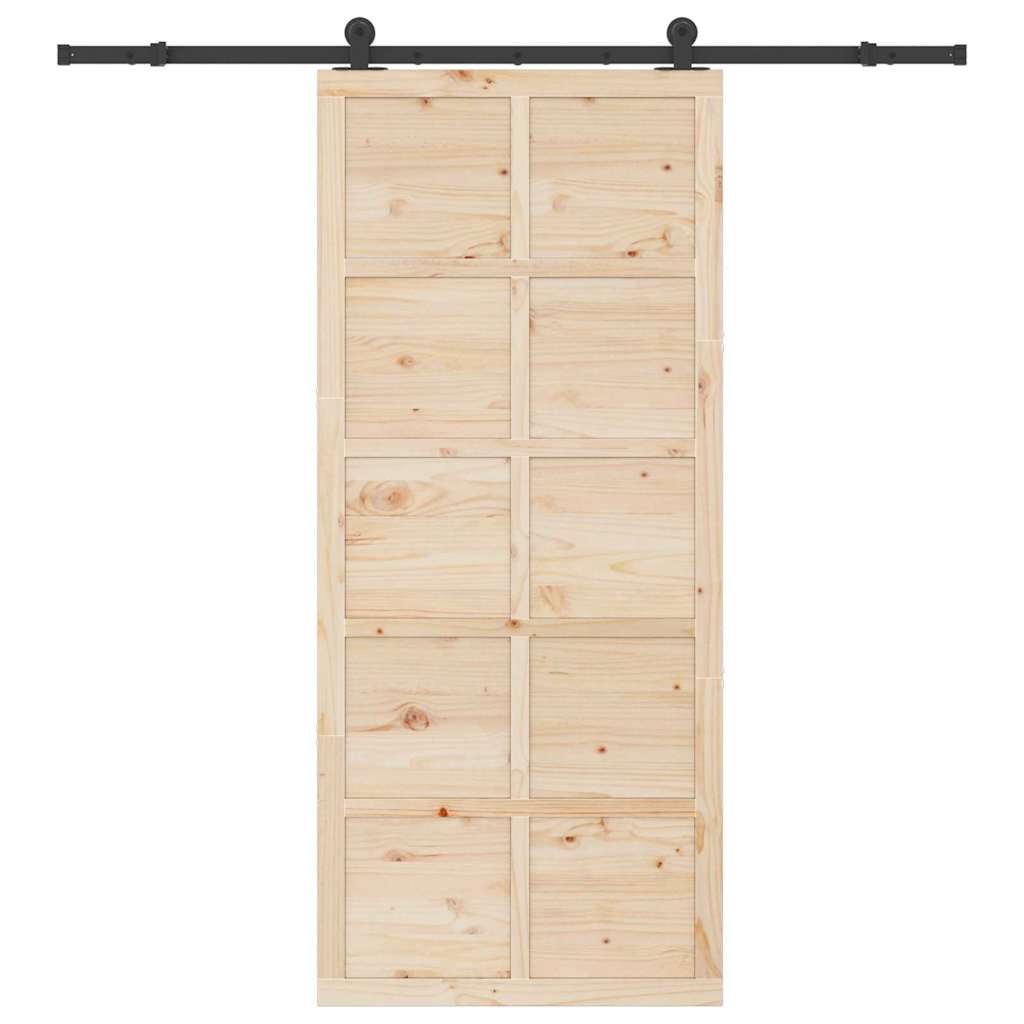 vidaXL Ușă glisantă Maro 100 x 208 cm Lemn masiv de pin vidaXL Ușă glisantă Maro 100 x 208 cm Lemn masiv de pin