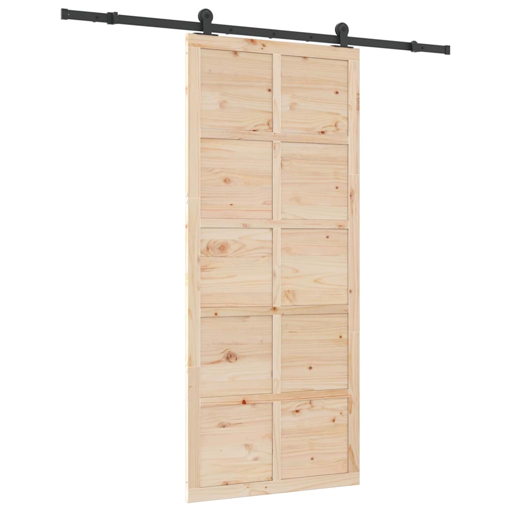 vidaXL Ușă glisantă Maro 100 x 208 cm Lemn masiv de pin vidaXL Ușă glisantă Maro 100 x 208 cm Lemn masiv de pin