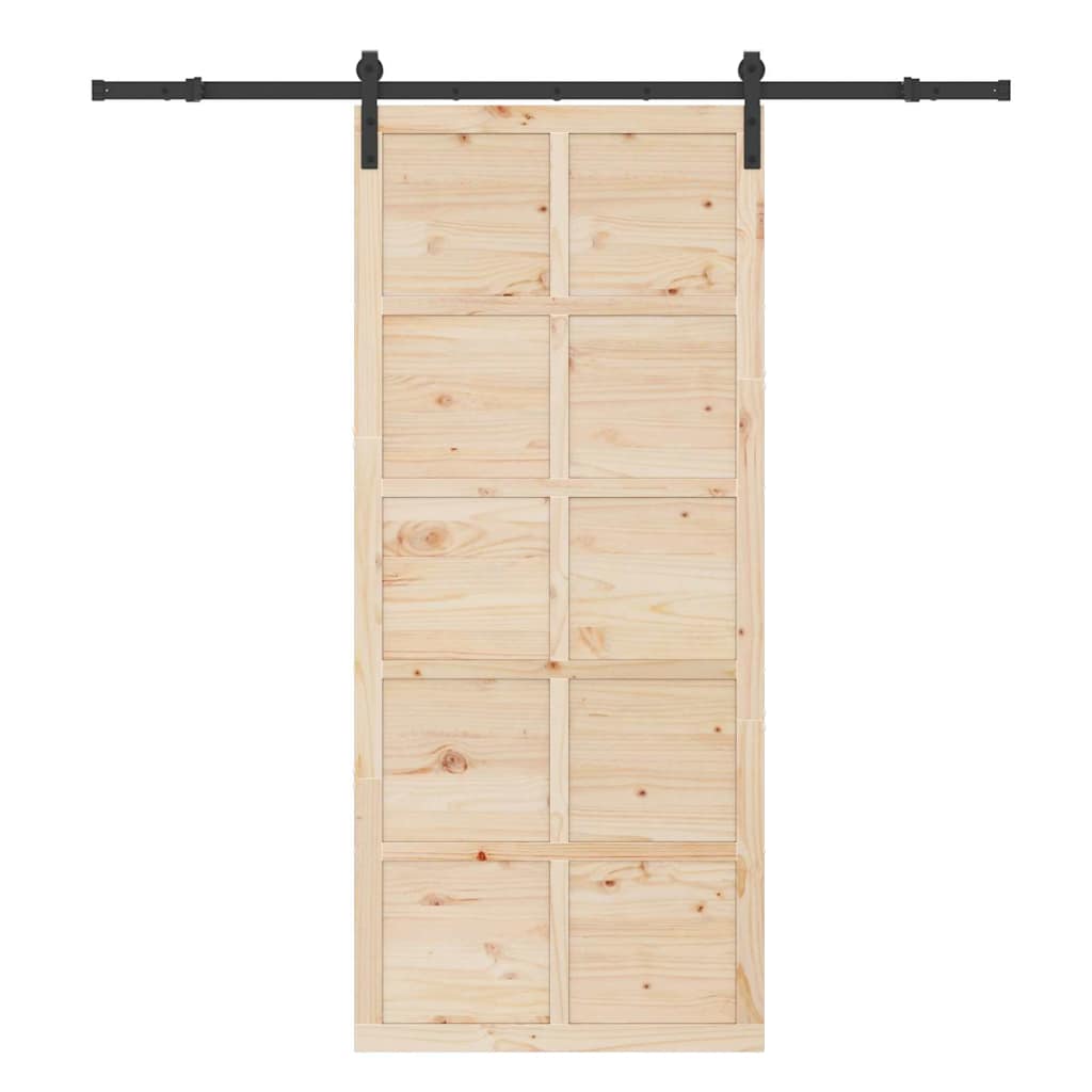 vidaXL Ușă glisantă Maro 100 x 208 cm Lemn masiv de pin vidaXL Ușă glisantă Maro 100 x 208 cm Lemn masiv de pin