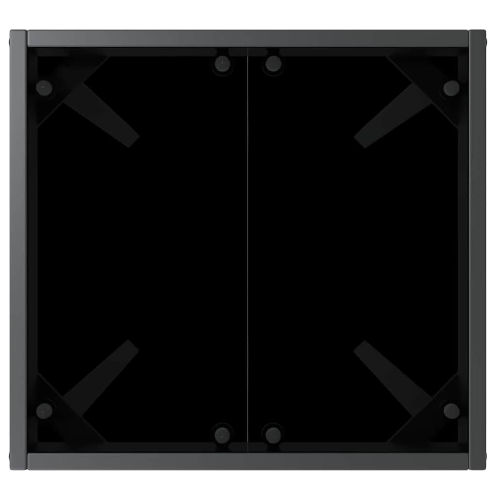 vidaXL Șezlonguri 3 pcs Negru și Alb 40 x 40 x 40.5 cm poliratan