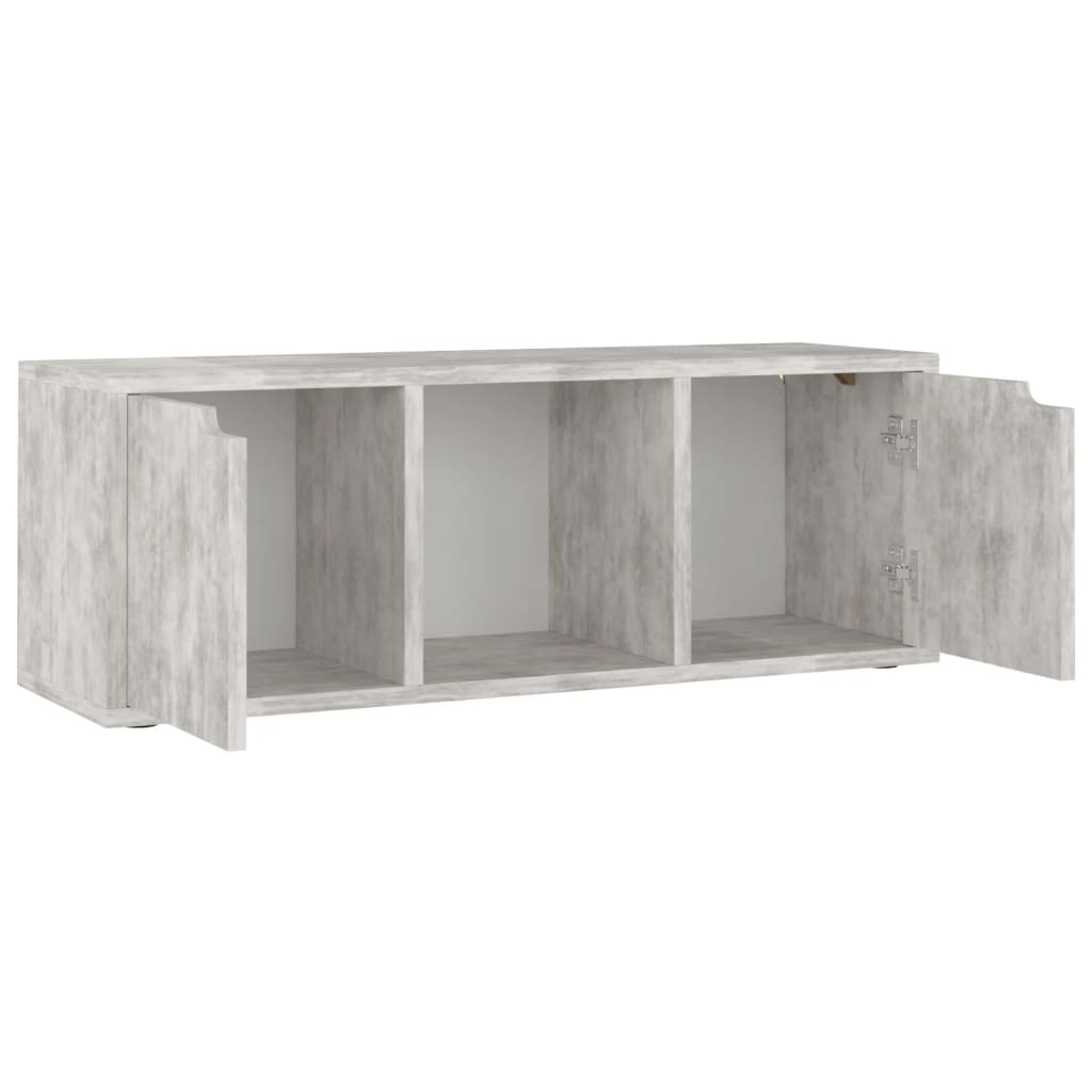 vidaXL Comodă TV, gri beton, 88,5x27,5x30,5 cm, lemn prelucrat vidaXL Comodă TV, gri beton, 88,5x27,5x30,5 cm, lemn prelucrat