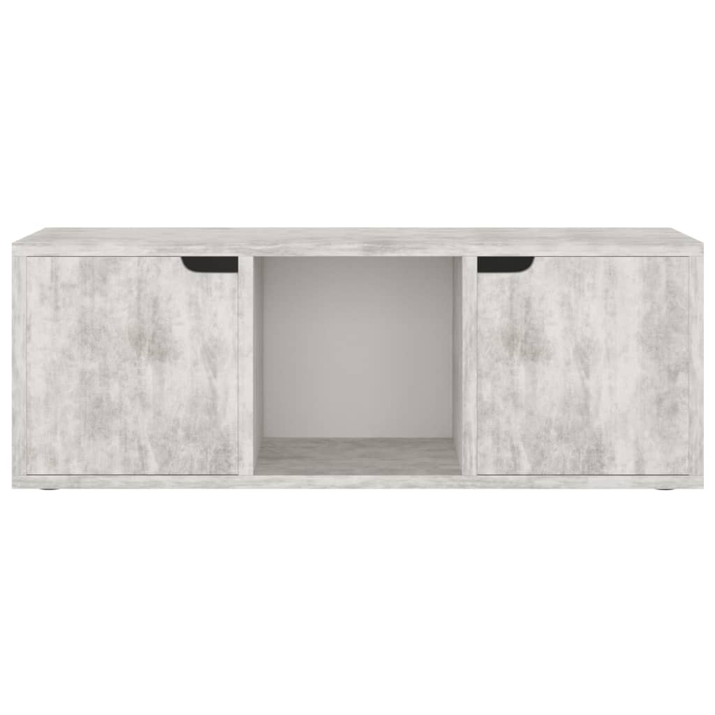 vidaXL Comodă TV, gri beton, 88,5x27,5x30,5 cm, lemn prelucrat vidaXL Comodă TV, gri beton, 88,5x27,5x30,5 cm, lemn prelucrat